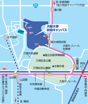 大阪大学大学院地図